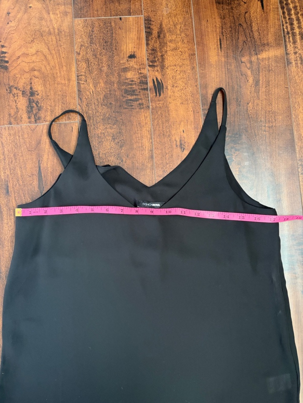 Fashion Nova Black V-Neck Spaghetti Strap Blouse Small - Picture 8 of 8
